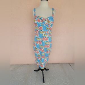 NEW Pinup Couture Pinup Girl Clothing Vamp Dress in Mary Blair Lips & Roses